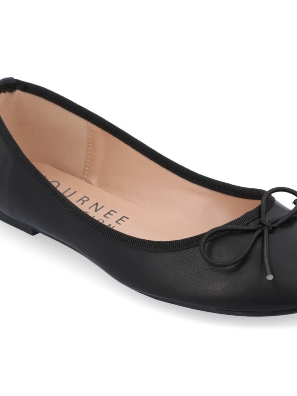 Journee Collection Vika Black Ballet Flats Bow Size 7.5